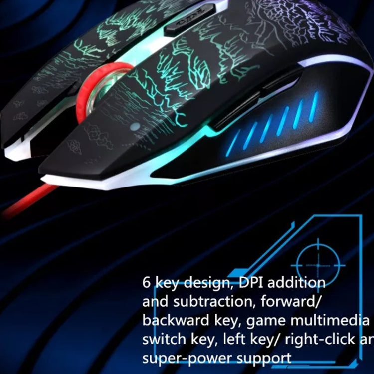 Mouse da gioco cablato USB retroilluminato ZGB T9