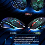Mouse da gioco cablato USB retroilluminato ZGB T9