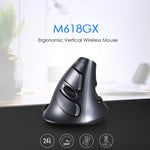 Mouse verticale wireless ergonomico DELUX M618GX 1600 DPI