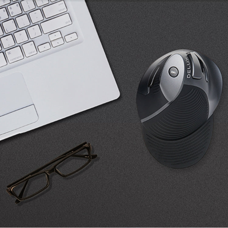 Mouse verticale wireless ergonomico DELUX M618GX 1600 DPI
