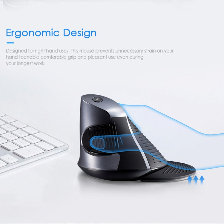Mouse verticale wireless ergonomico DELUX M618GX 1600 DPI