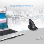 Mouse verticale wireless ergonomico DELUX M618GX 1600 DPI