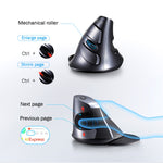 Mouse verticale wireless ergonomico DELUX M618GX 1600 DPI
