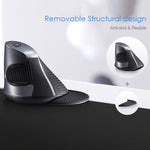 Mouse verticale wireless ergonomico DELUX M618GX 1600 DPI