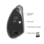 Mouse verticale wireless ergonomico 6 pulsanti, 2400 DPI - immagine 7