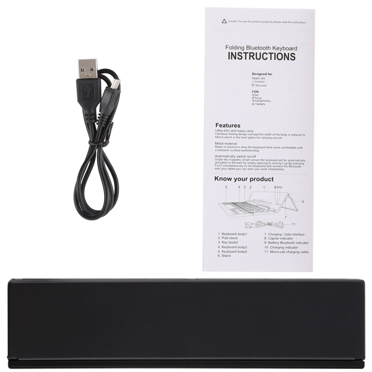Tastiera Bluetooth pieghevole ultrasottile GK608
