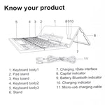Tastiera Bluetooth pieghevole ultrasottile GK608