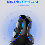 Mouse verticale cablato DELUX M618 Plus con DPI regolabili - immagine 4