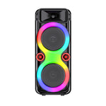 Cassa acustica portatile ricaricabile 2x8" 30W Luce LED Bluetooth TWS/SD/USB KK-8201