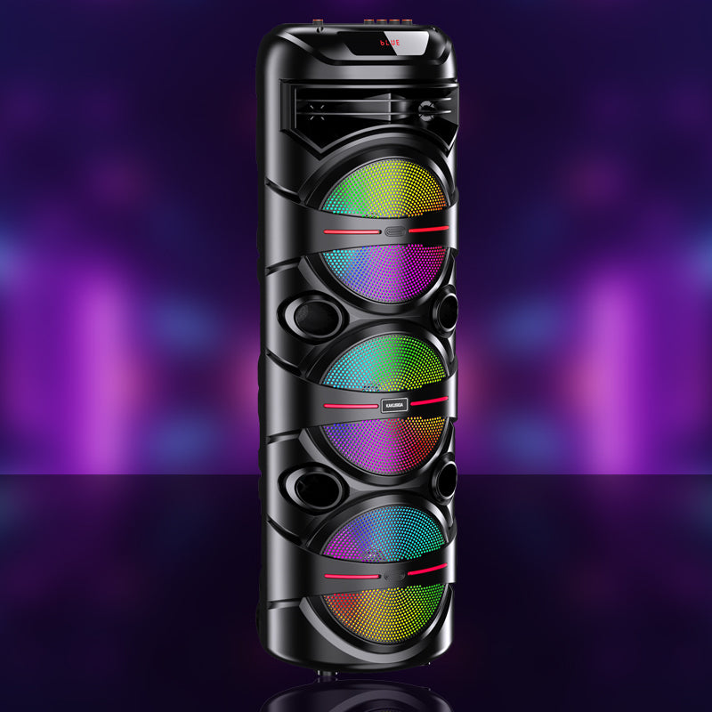 Cassa acustica portatile con tracolla 3x8" 40W Luce LED Bluetooth/Radio/USB KK-8301