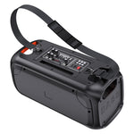 Cassa acustica portatile con tracolla 2x6.5" 30W Luce LED Bluetooth/Radio/USB KSC-1001
