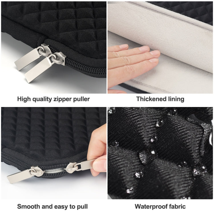 Borsa interna per laptop con texture diamante, dimensioni: 12-13 pollici, 12-13 inch