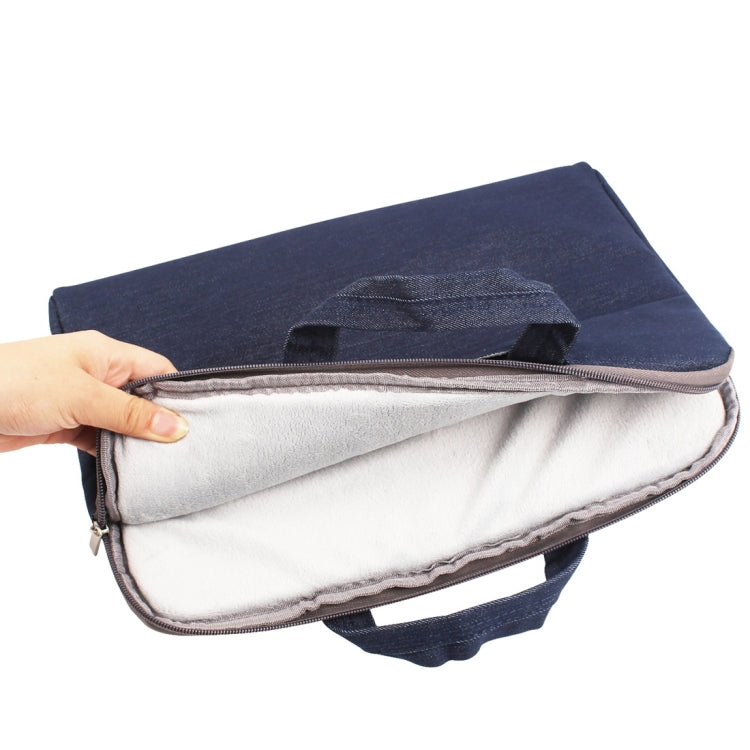 Borsa per laptop da 11,6 pollici blu scuro, leggera e compatta - immagine 4