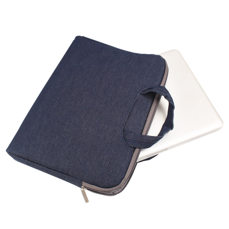 Borsa per laptop da 11,6 pollici blu scuro, leggera e compatta - immagine 5