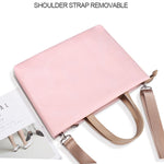 Borsa a tracolla impermeabile in PU per laptop 13,3 pollici rosa - immagine 3