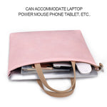 Borsa a tracolla impermeabile in PU per laptop 13,3 pollici rosa - immagine 4