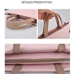 Borsa a tracolla impermeabile in PU per laptop 13,3 pollici rosa - immagine 6