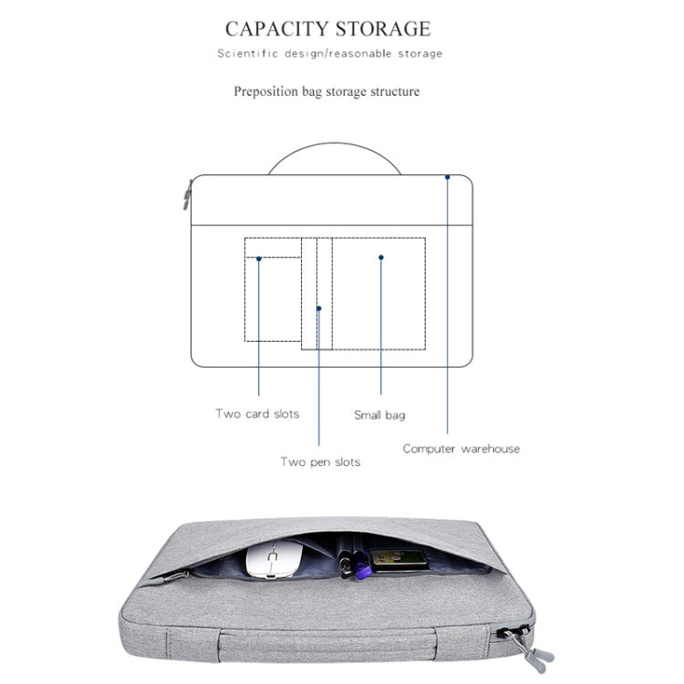 Borsa impermeabile in tessuto Oxford per laptop 13,3 pollici