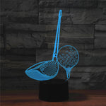 Lampada da tavolo LED 3D a forma di golf con telecomando
