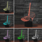 Lampada da tavolo LED 3D a forma di golf con telecomando