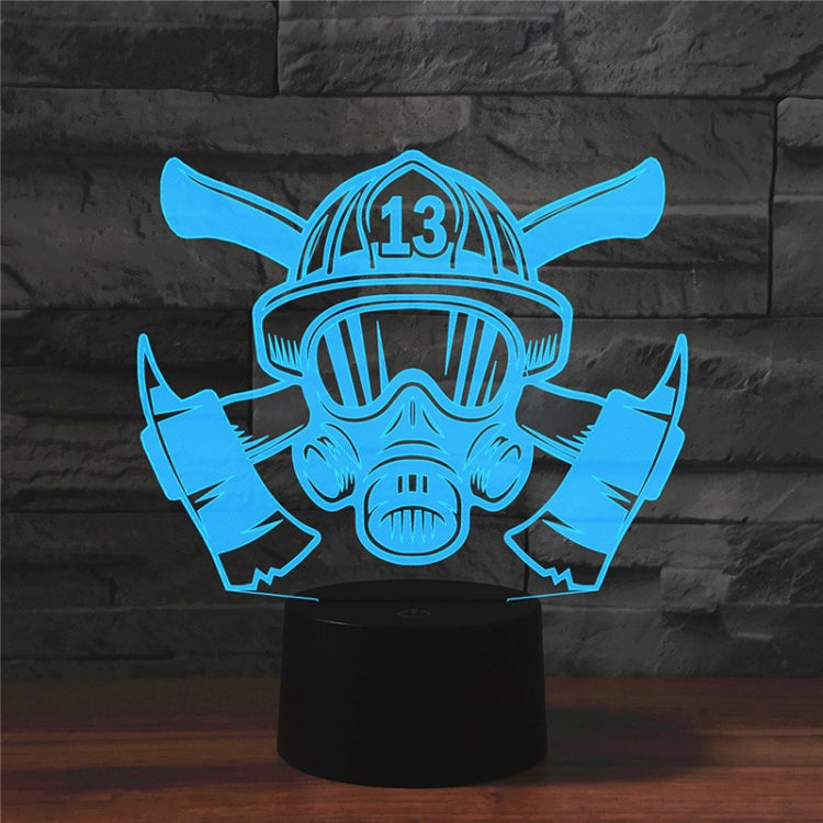 Lampada da tavolo LED 3D a forma antincendio touch