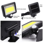 Lampada solare da parete 100 COB con sensore IP65 - immagine 3
