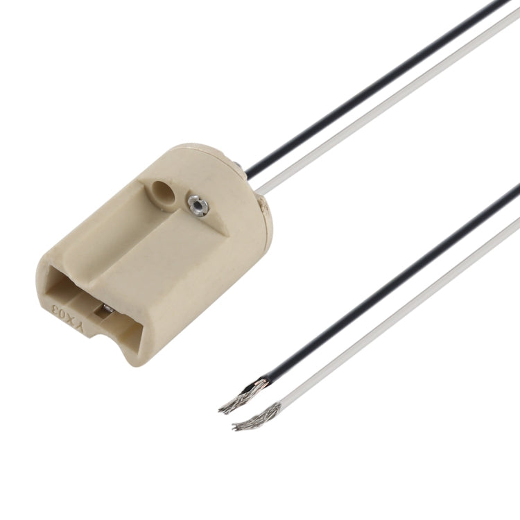 Portalampada G9 con base in ceramica e cavo 20 cm