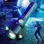 Torcia LED impermeabile ricaricabile USB con batteria 18650