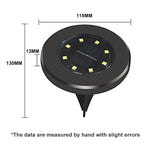 Set 4 lampade solari da giardino con 8 LED SMD IP65 - immagine 3