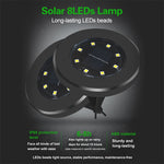 Set 4 lampade solari da giardino con 8 LED SMD IP65 - immagine 4
