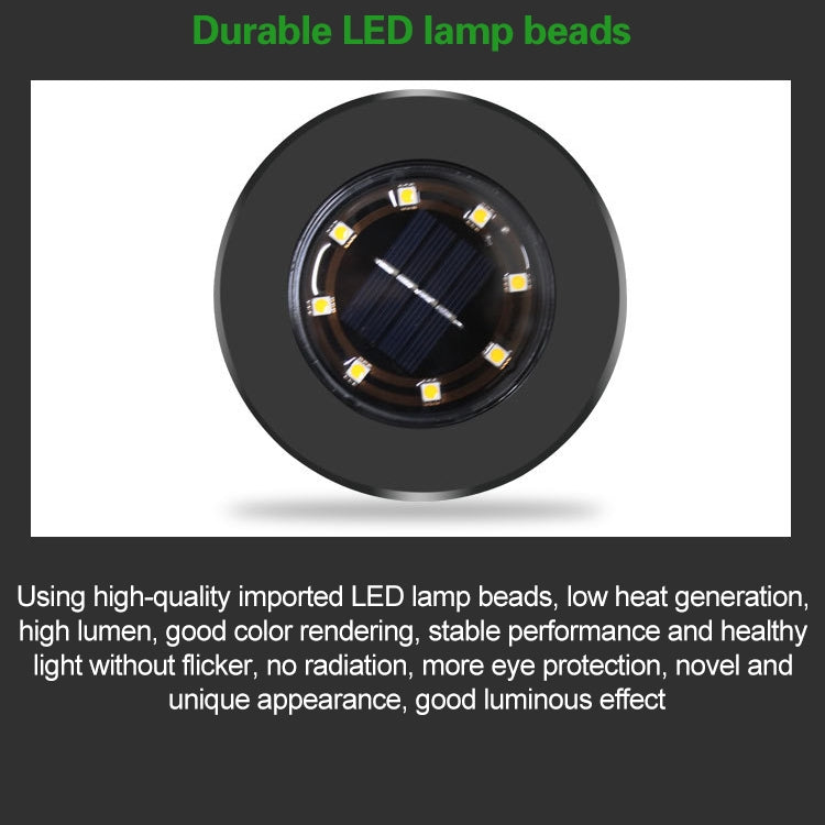 Set 4 lampade solari da giardino con 8 LED SMD IP65 - immagine 6