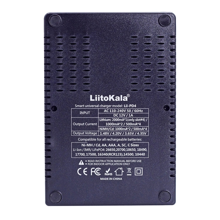 Caricabatterie LiitoKala Lii-PD4 a 4 slot per batterie ricaricabili - immagine 4