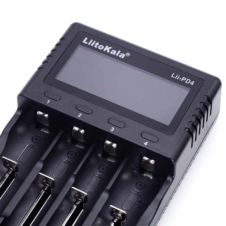 Caricabatterie LiitoKala Lii-PD4 a 4 slot per batterie ricaricabili - immagine 5