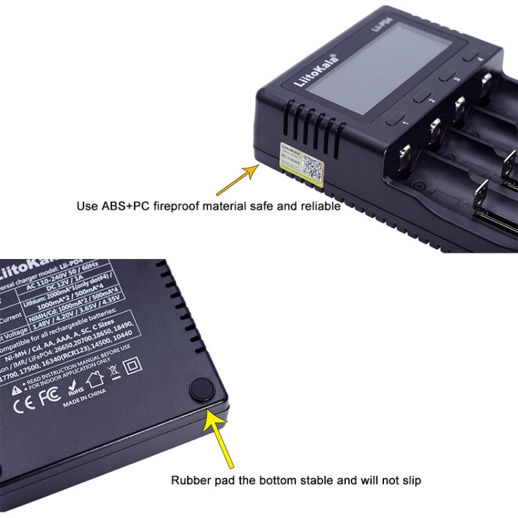 Caricabatterie LiitoKala Lii-PD4 a 4 slot per batterie ricaricabili - immagine 7