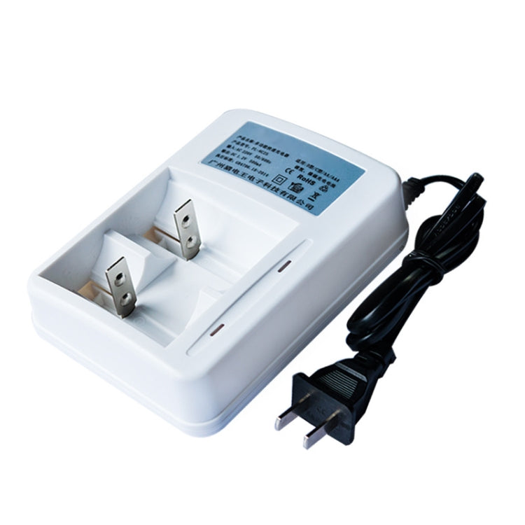 Caricabatterie 220 V a 2 slot per batterie AA, AAA, C e D