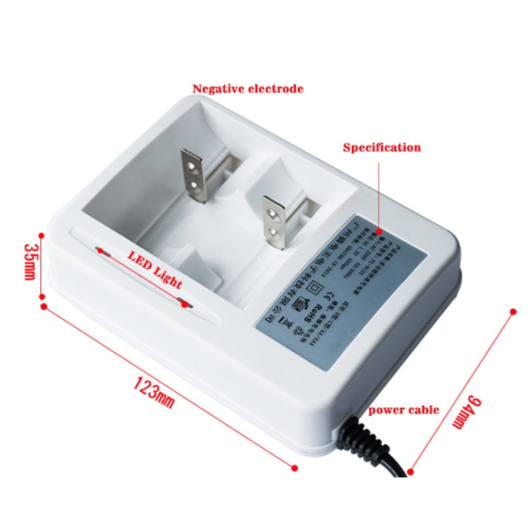 Caricabatterie 220 V a 2 slot per batterie AA, AAA, C e D - immagine 3