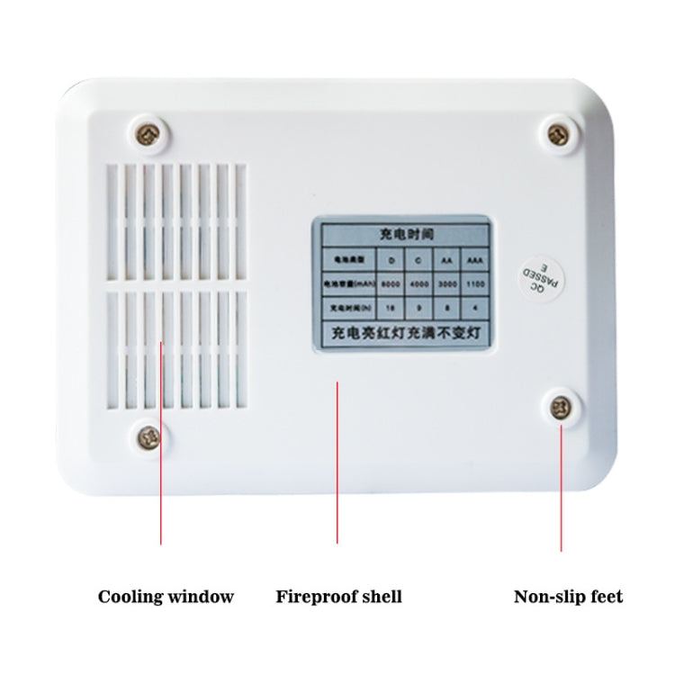 Caricabatterie 220 V a 2 slot per batterie AA, AAA, C e D - immagine 4