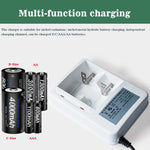 Caricabatterie 220 V a 2 slot per batterie AA, AAA, C e D - immagine 9