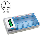 Caricabatterie 4 slot per batterie AA, AAA, C, D e 9V con LCD