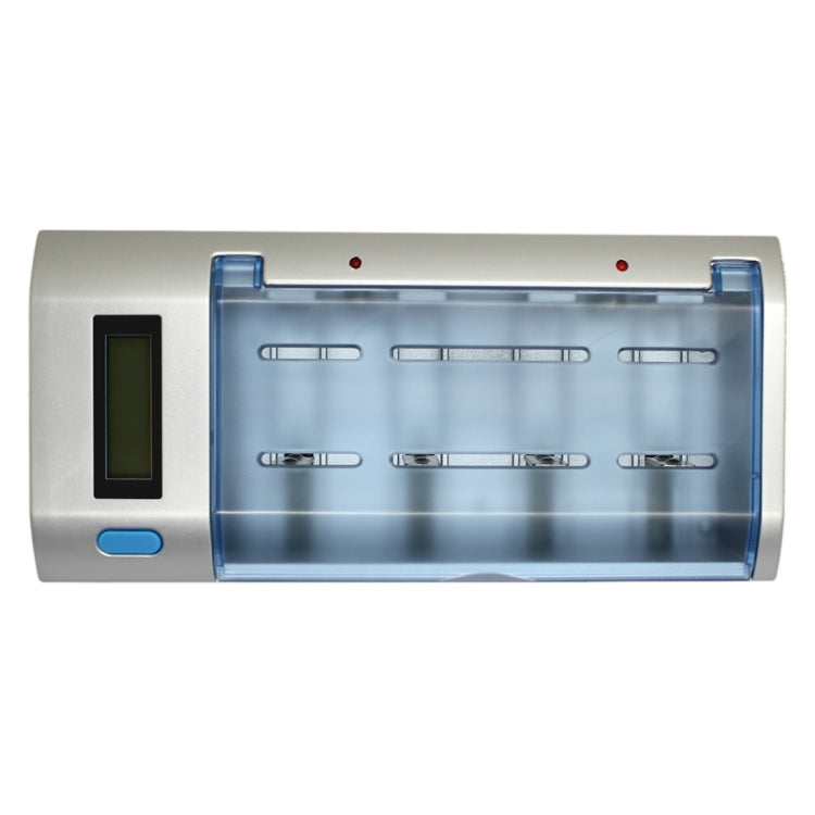 Caricabatterie 4 slot per batterie AA, AAA, C, D e 9V con LCD - immagine 4