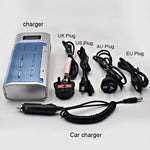 Caricabatterie 4 slot per batterie AA, AAA, C, D e 9V con LCD - immagine 9