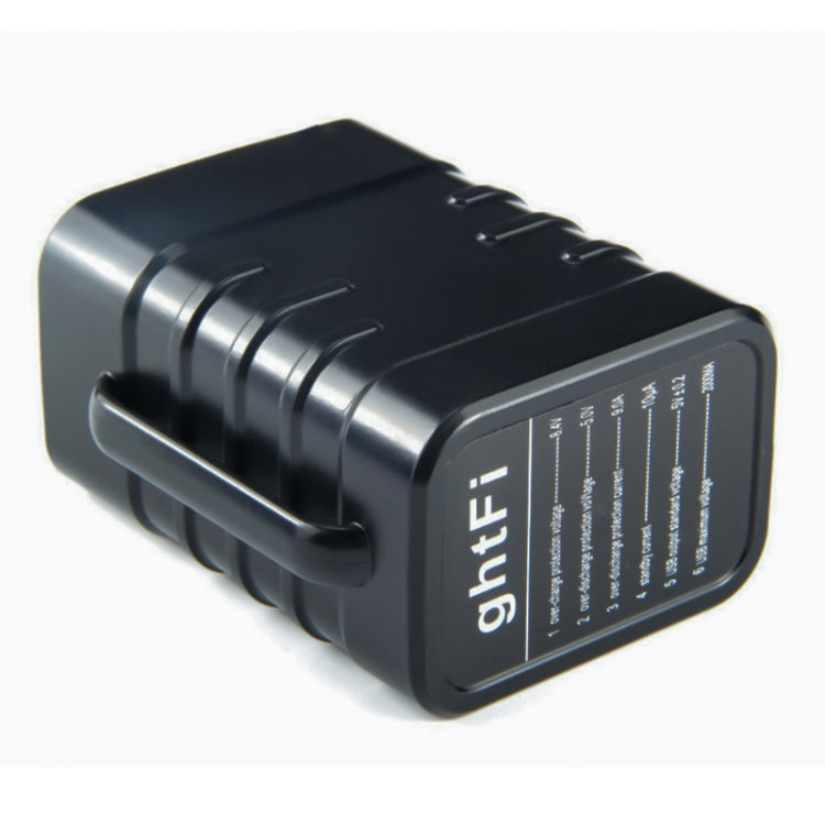 Scatola alimentazione mobile per 6 batterie 18650 con uscita USB