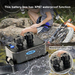 Scatola alimentazione mobile per 6 batterie 18650 con uscita USB