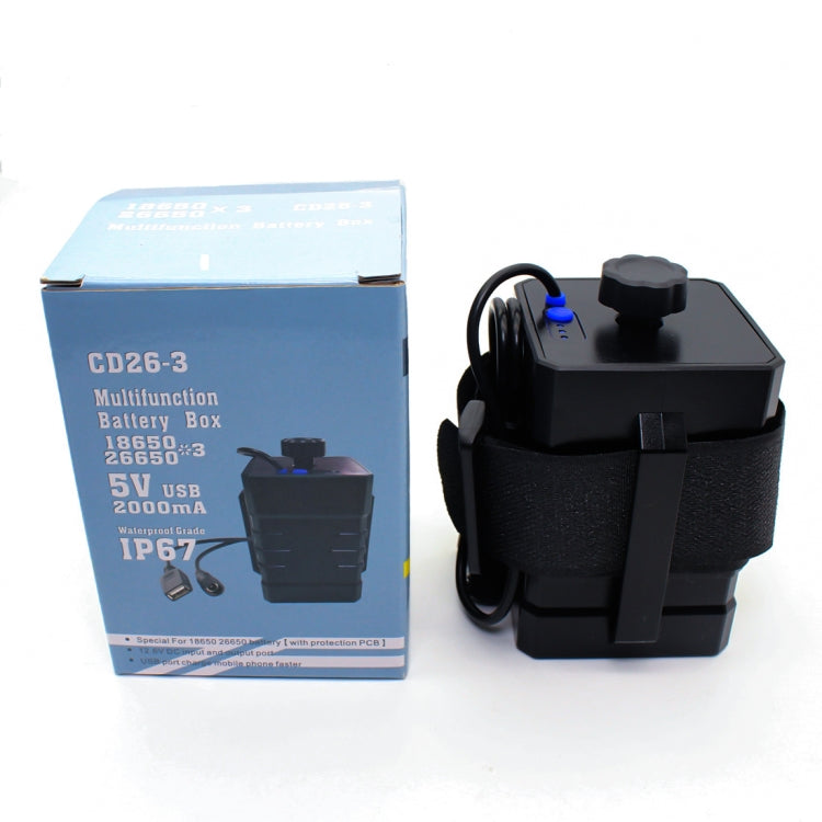 Scatola batteria impermeabile per 18650 e 26650 con USB 16,8V