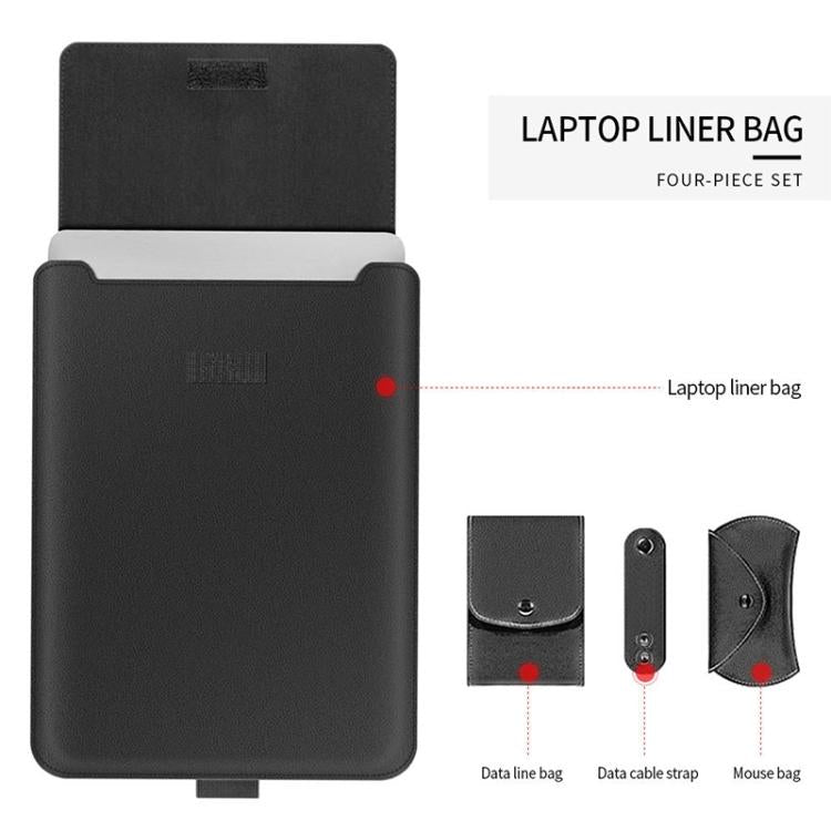 Borsa per laptop 13-14 pollici in pelle PU con accessori - immagine 3