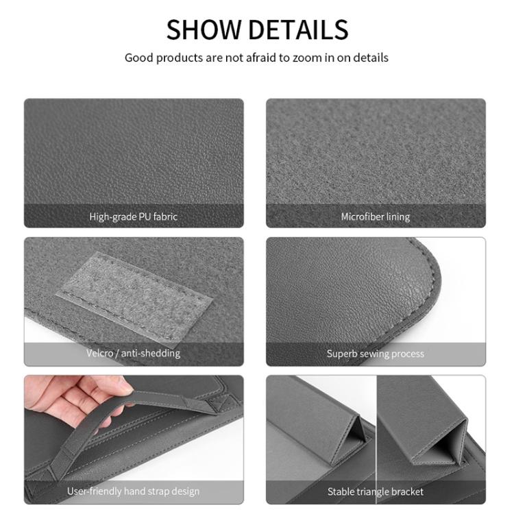 Borsa per laptop 13-14 pollici in pelle PU con accessori - immagine 4