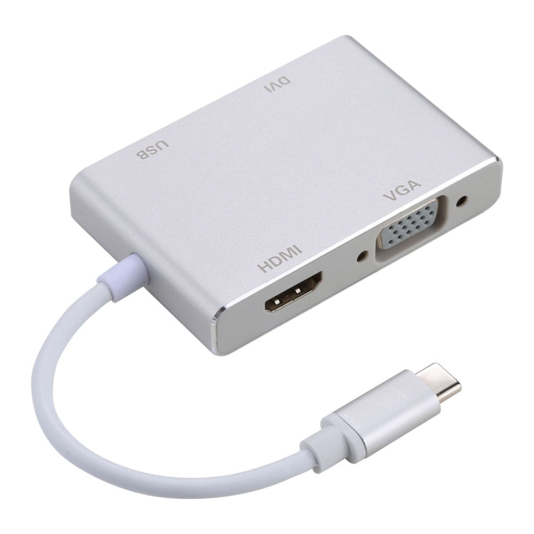 Hub 4 in 1 USB-C a VGA, DVI, HDMI e USB