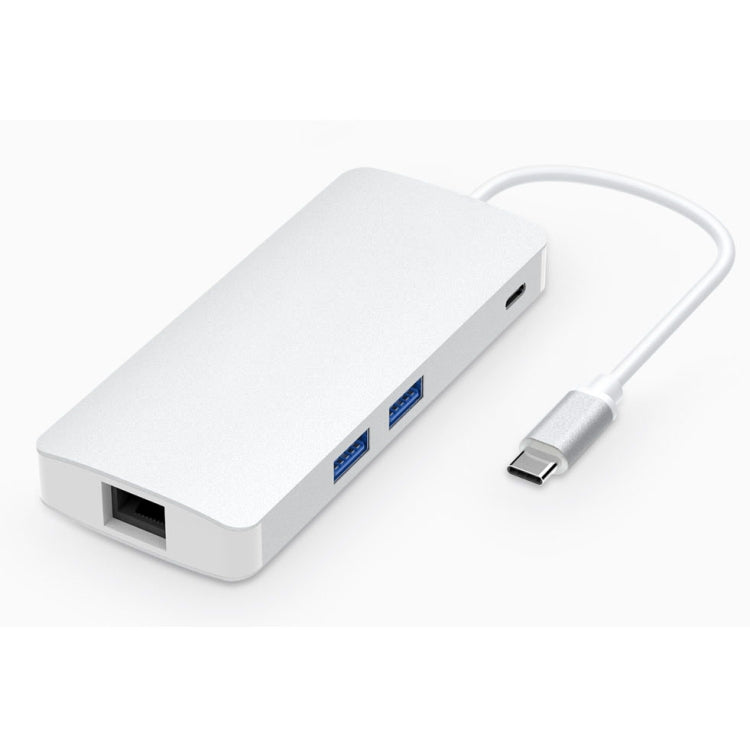 Hub USB-C 8 in 1 con HDMI, SD, TF, VGA e RJ45