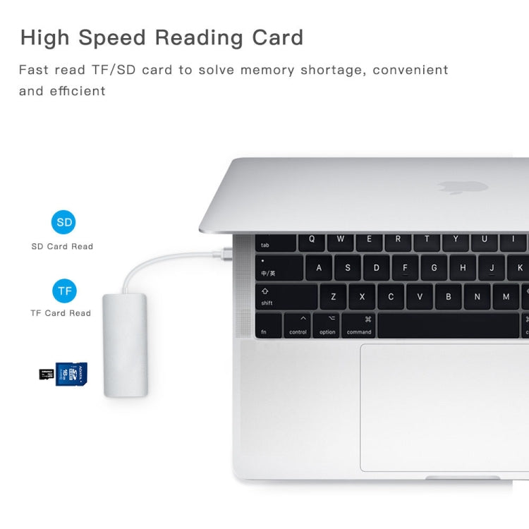 Hub USB-C 8 in 1 con HDMI, SD, TF, VGA e RJ45