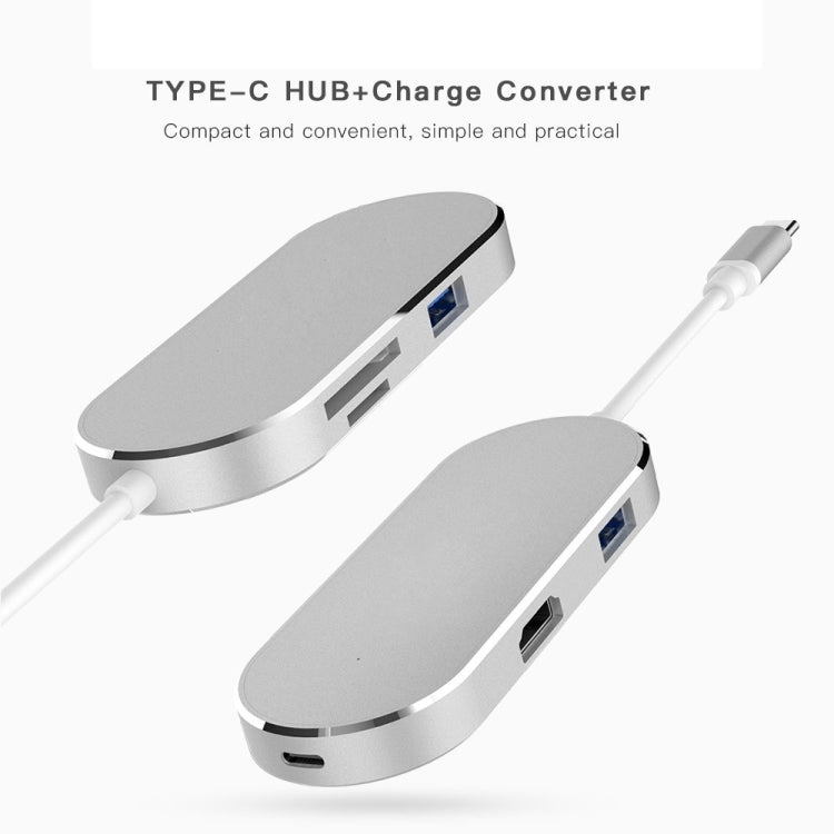 Hub USB-C 6 in 1 con HDMI 4K e lettore SD/TF